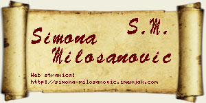 Simona Milošanović vizit kartica